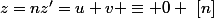 z=nz'=u+v \equiv 0 ~[n]