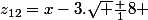 z_{12}=x-3.\sqrt {\frac {1}{8}} 