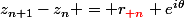 z_{n+1}-z_n = r_{\red n} e^{i\theta}