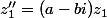 z_1''=(a-bi)z_1