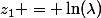 z_1 = \ln(\lambda)