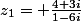 z_1= \frac{4+3i}{1-6i}