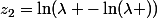 z_2=\ln(\lambda -\ln(\lambda ))