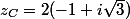z_C=2(-1+i\sqrt{3})