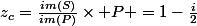 z_c=\frac{im(S)}{im(P)}\times P =1-\frac{i}{2}