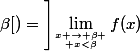 f(]\alpha~;~\beta[)=\left]\lim_{x \to \beta \atop x<\beta}f(x)~;~\lim_{x \to \alpha \atop x>\alpha}f(x)\right[