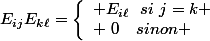 \Large\boxed{\forall i,j,k,\ell~~;~~E_{ij}E_{k\ell}=\left\lbrace\begin{array}l E_{i\ell}~~si~j=k \\ ~0~~~sinon \end{array}}