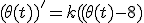 (\theta(t))'=k((\theta(t)-8)