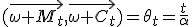 (\vec{\omega M_t},\vec{\omega C_t})=\theta_t=\frac{t}{\alpha}
