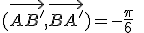 (\vec{AB'},\vec{BA'})=-\frac{\pi}{6}\;\;[2\pi]
