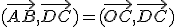 (\vec{AB},\vec{DC})=(\vec{OC},\vec{DC})\;\;[2\pi]