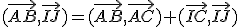 (\vec{AB},\vec{IJ})=(\vec{AB},\vec{AC})+(\vec{IC},\vec{IJ})