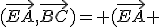 (\vec{EA},\vec{BC})= (\vec{EA}+