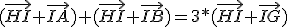 (\vec{HI}+\vec{IA})+(\vec{HI}+\vec{IB})=3*(\vec{HI}+\vec{IG})