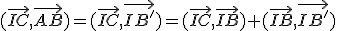 (\vec{IC},\vec{AB})=(\vec{IC},\vec{IB'})=(\vec{IC},\vec{IB})+(\vec{IB},\vec{IB'})\;\;[2\pi]
