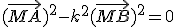 (\vec{MA})^2-k^2(\vec{MB})^2=0