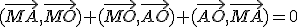 (\vec{MA},\vec{MO})+(\vec{MO},\vec{AO})+(\vec{AO},\vec{MA})=0\;\;[2\pi]