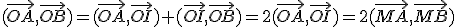 (\vec{OA},\vec{OB})=(\vec{OA},\vec{OI})+(\vec{OI},\vec{OB})=2(\vec{OA},\vec{OI})=2(\vec{MA},\vec{MB})\;\;[2\pi]