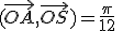 (\vec{OA},\vec{OS})=\frac{\pi}{12}\;\;[2\pi]
