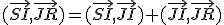 (\vec{SI},\vec{JR})=(\vec{SI},\vec{JI})+(\vec{JI},\vec{JR})