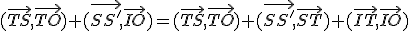 (\vec{TS},\vec{TO})+(\vec{SS'},\vec{IO})=(\vec{TS},\vec{TO})+(\vec{SS'},\vec{ST})+(\vec{IT},\vec{IO})\;\;[2\pi]