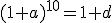 (1+a)^{10}=1+d