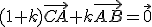 (1+k)\vec{CA}+k\vec{AB}=\vec{0}