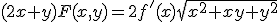 (2x+y)F(x,y)=2f'(x)sqrt{x^2+xy+y^2}