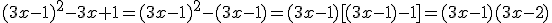 (3x-1)^2-3x+1=(3x-1)^2-(3x-1)=(3x-1)[(3x-1)-1]=(3x-1)(3x-2)