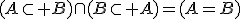 (A\subset B)\cap(B\subset A)=(A=B)
