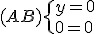 (AB)\{y=0\\z=0