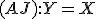 (AJ):Y=X