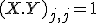 (X.Y)_{j,j}=1