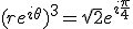 (re^{i\theta})^3=sqrt{2}e^{i\frac{\pi}{4}}