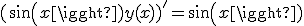 (sin(x)y(x))'=sin(x)