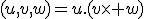(u,v,w)=u.(v\times w)