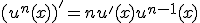 (u^{n}(x))'=nu'(x)u^{n-1}(x)