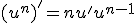 (u^n)'=nu'u^{n-1}