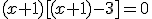 (x+1)[(x+1)-3]=0