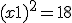 (x+1)^2 = 18