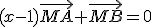 (x-1)\vec{MA}+\vec{MB}=0