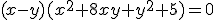 (x-y)(x^2+8xy+y^2+5)=0