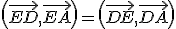 \(\vec{ED},\vec{EA}\)=\(\vec{DE},\vec{DA}\)