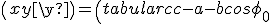 \(x\\y\)=\(\begin{tabular}{cc}-a-bcos\phi_0&-bsin\phi_0&\\bsin\phi_0&-a-bcos\phi_0&\\\end{tabular}\)\(x'\\y'\)