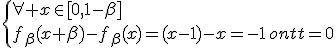 \{{\forall x\in[0,1-\beta]\\f_{\beta}(x+\beta)-f_{\beta}(x)=(x-1)-x=-1\neq0