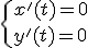 \{x'(t)=0\\y'(t)=0