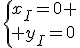 \{x_I=0 \\ y_I=0