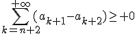 \Bigsum_{k=n+2}^{+\infty}(a_{k+1}-a_{k+2})\ge 0