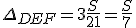 \Delta_{DEF}=3\frac{S}{21}=\frac{S}{7}