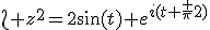 \L z^2=2\sin(t) e^{i(t+\frac {\pi}{2})}